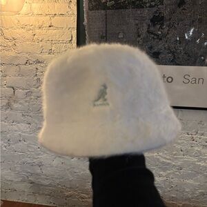 Kangol Cream Fuzzy Bucket Hat